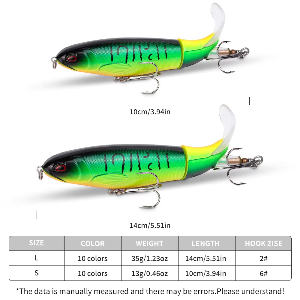 20pcs Topwater Popper Lures Set – 3D Eyes ABS Baits for Bass & Pike