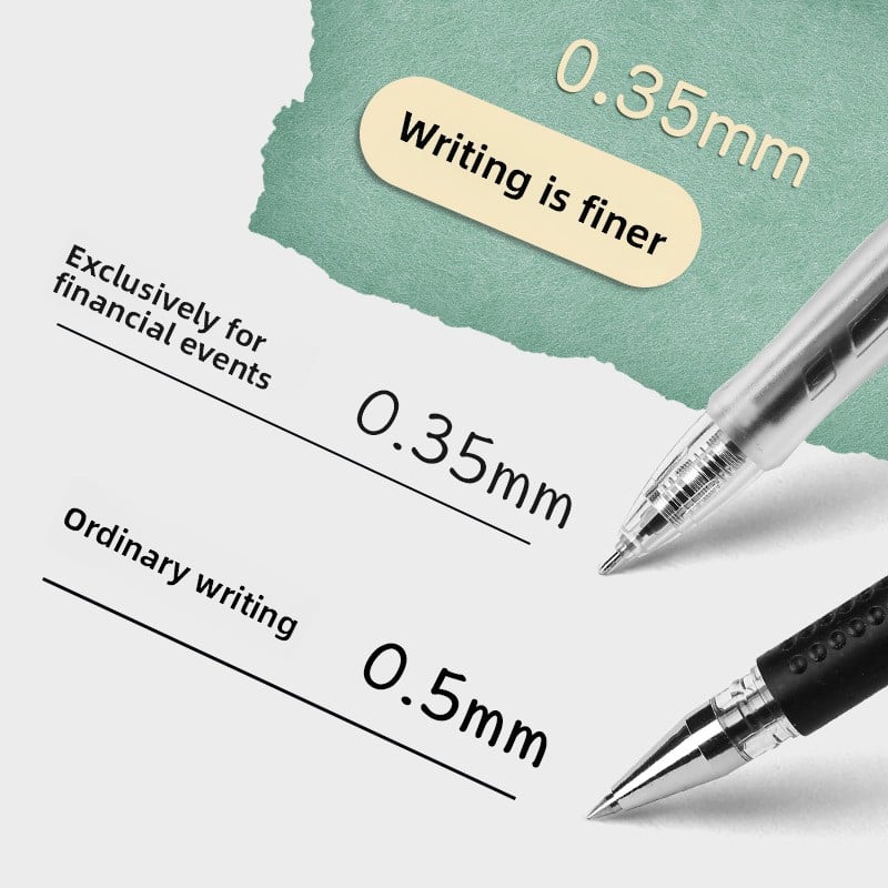 0.35mm Quick-drying Retractable Gel Pen with Needle Tip