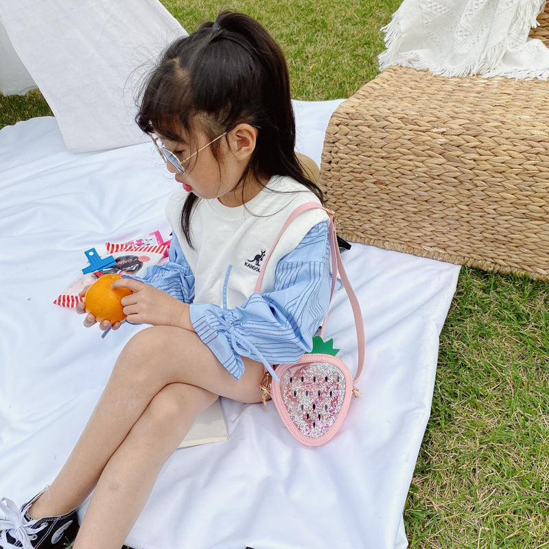 Buy Summer Children's Pineapple Strawberry One Shoulder Jelly Bag