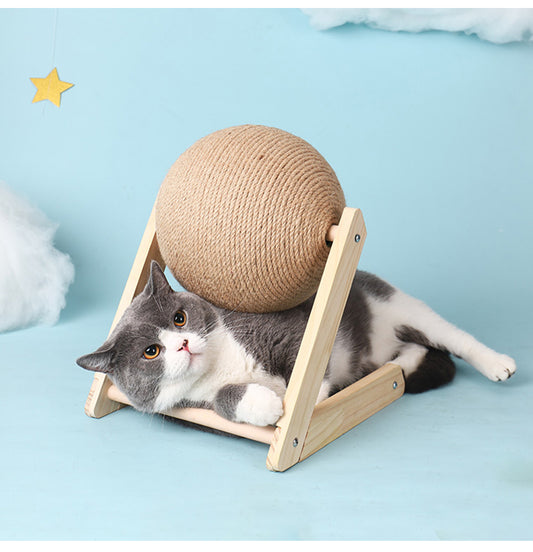 Buy Premium Vertical Sisal Cat Toy With Hanging Catch Ball