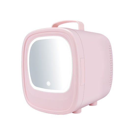 Portable Beauty Refrigerator with LED Mirror and Cooling