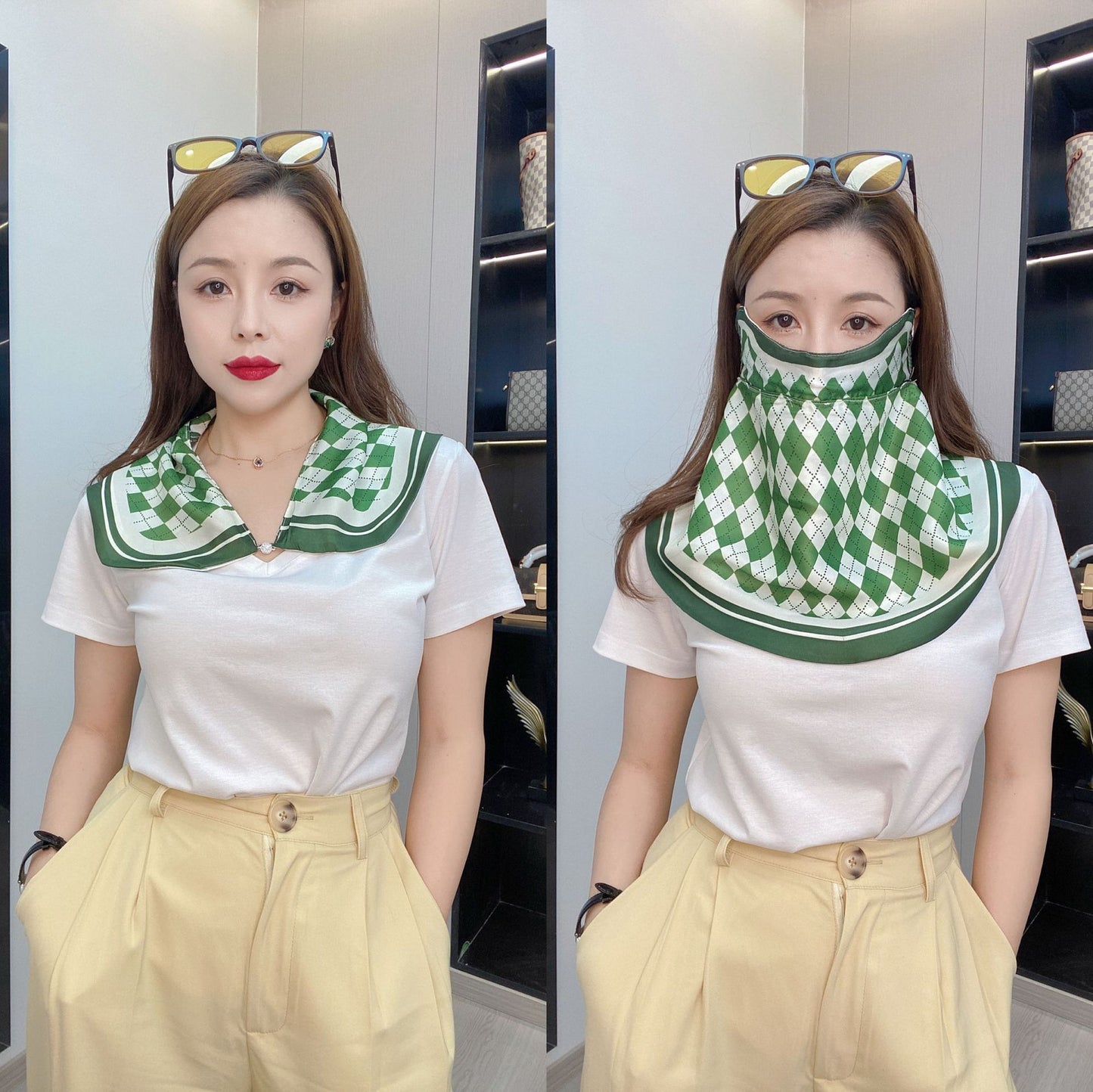 Buy Female Printed Breathable Eye Corner Protection Summer Mask
