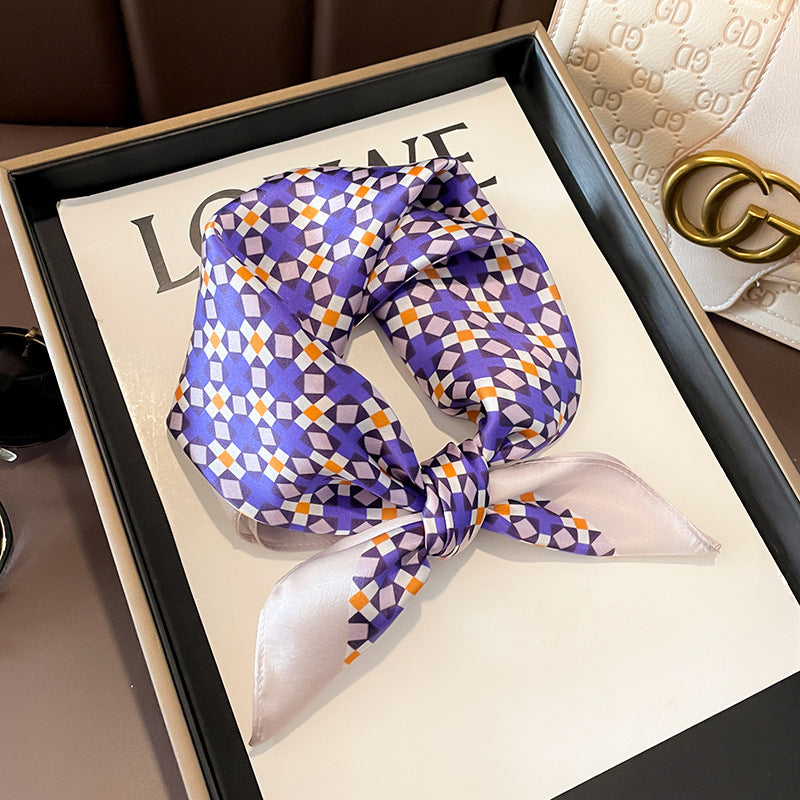 Buy Beige Silk Square Scarf for Women Versatile & Easy to Style