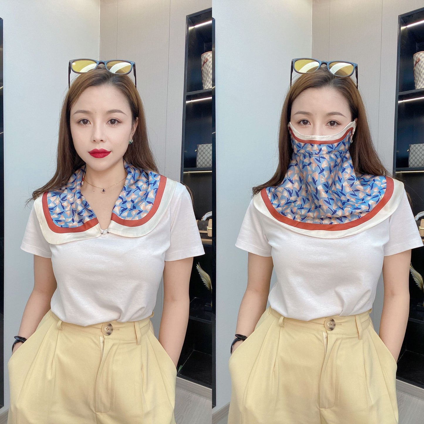 Buy Female Printed Breathable Eye Corner Protection Summer Mask