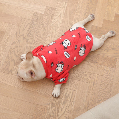 Buy Stylish French Plush Pet Pajamas – Warm Sleepwear