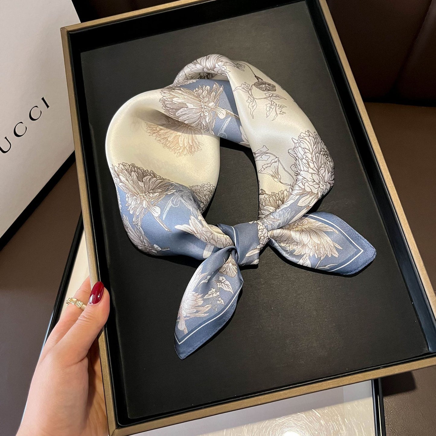 Buy Beige Silk Square Scarf for Women Versatile & Easy to Style