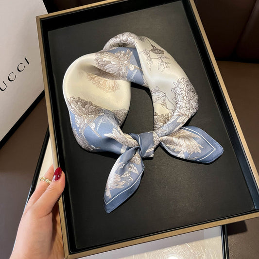 Buy Beige Silk Square Scarf for Women Versatile & Easy to Style