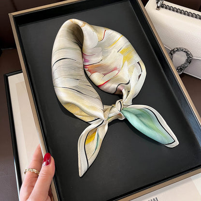 Buy Beige Silk Square Scarf for Women Versatile & Easy to Style