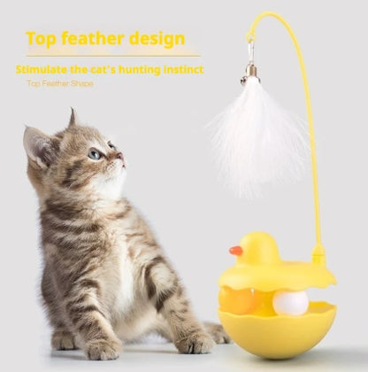Duck Shape Interactive Cat Toy Stick – Washable Kitten Toy