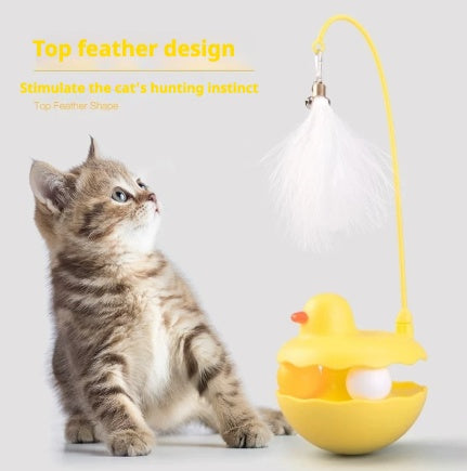 Duck Shape Interactive Cat Toy Stick – Washable Kitten Toy