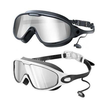 Large Frame Anti Fog Swimming Goggles With Earplugs Uses Now