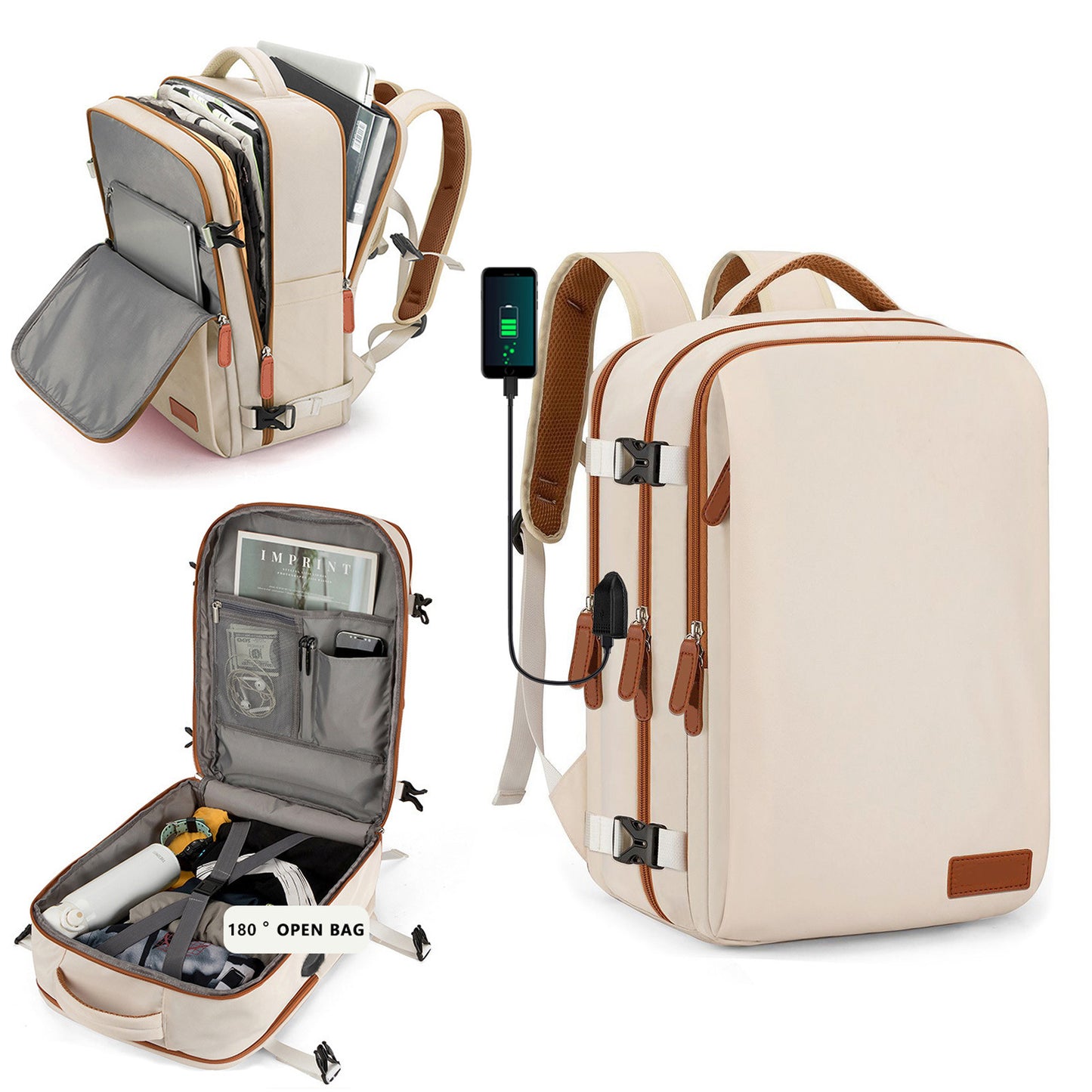 Casual Versatile Mens Oxford Cloth Backpack for Travel & Daily