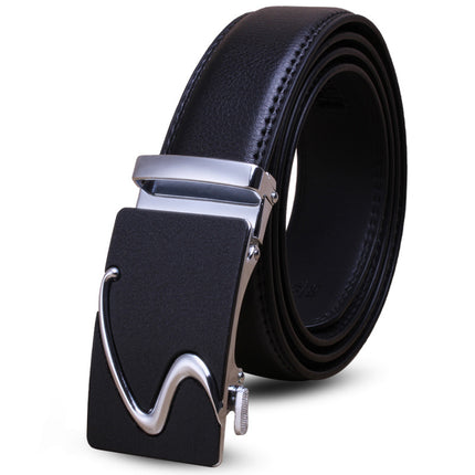 Men’s Genuine Leather Belt Automatic Buckle Stylish & Durable