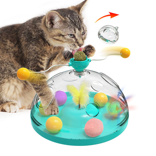 Meows Windmill Interactive Cat Toy with Catnip & Luminous Ball