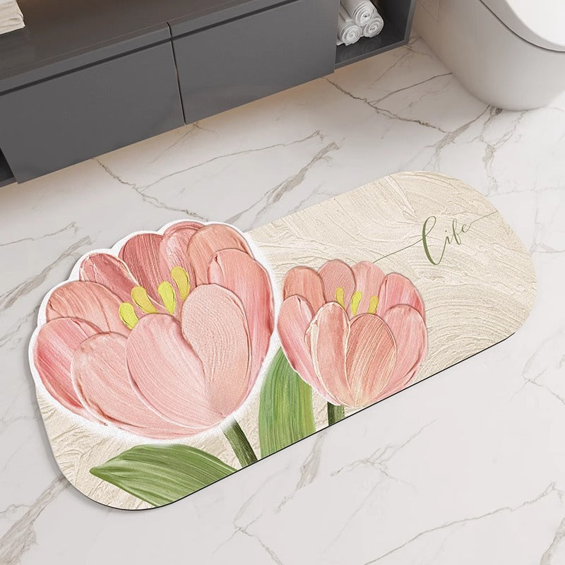 Diatomaceous Earth Bath Mat for Quick-Dry Bathroom Comfort