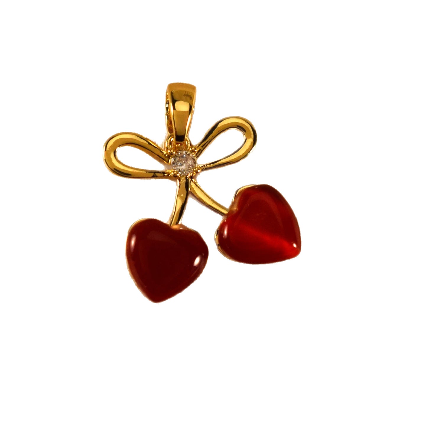 Cherry And Grape Charm Pendant Heart Design Perfect Gifts