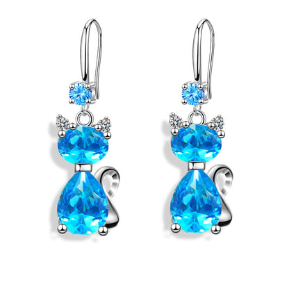 Trendy Zircon Stud Earrings for Women Elegant and Fashionable