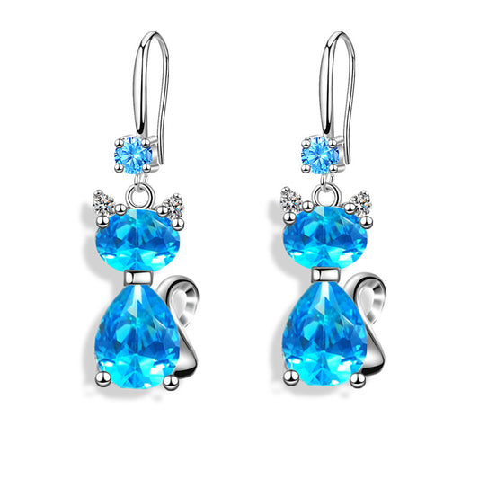 Trendy Zircon Stud Earrings for Women Elegant and Fashionable