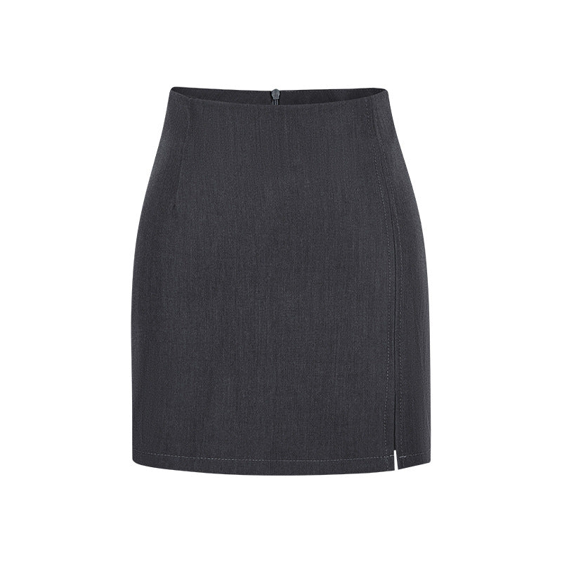 Buy High-Waisted Front-Slit Form-Fitting Stretchy Pencil Skirt