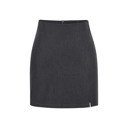 Buy High-Waisted Front-Slit Form-Fitting Stretchy Pencil Skirt
