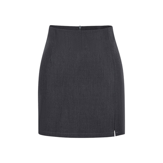 Buy High-Waisted Front-Slit Form-Fitting Stretchy Pencil Skirt