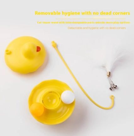 Duck Shape Interactive Cat Toy Stick – Washable Kitten Toy
