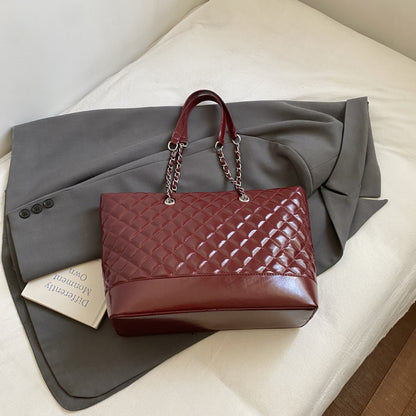 Simple Patchwork Handheld Crossbody Bag Stylish Design