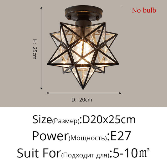 Buy Nordic Creative Five Star Ceiling Lamp for Modern Home Decor