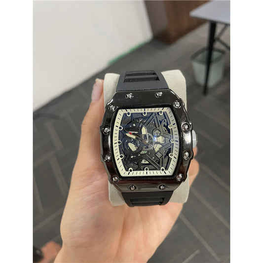 Cylindrical Men’s Watch with Luminous Quartz Movement for Men