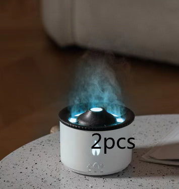 Buy Flame Effect Aromatherapy Humidifier with Jellyfish Mist & Timer