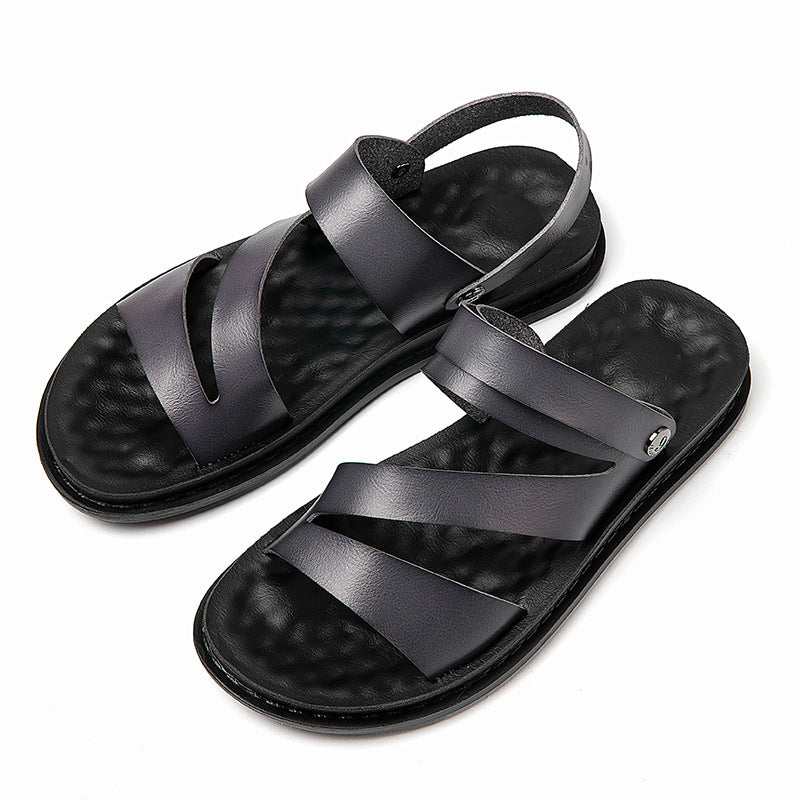 Buy Men's Leather Beach Sandals for Driving & Outdoor Comfort Wear