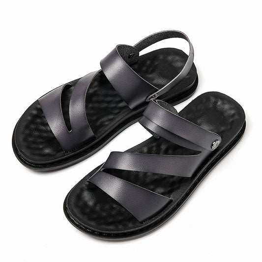 Buy Men's Leather Beach Sandals for Driving & Outdoor Comfort Wear