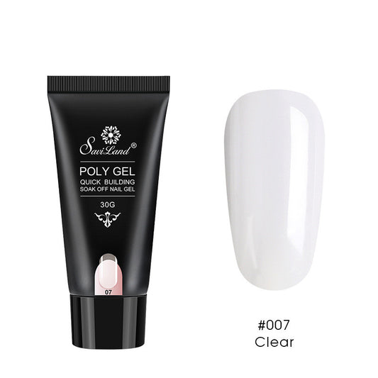 Quick Extension Crystal Gel Nail Set for Long-Lasting Shine