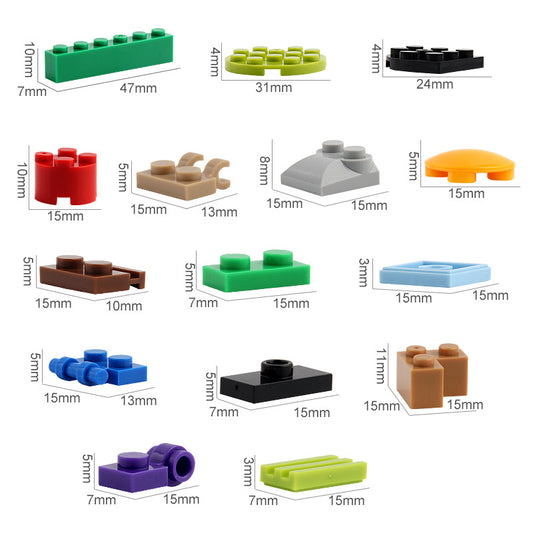 1000 PCS Bulk Building Blocks – Colorful Granular Mini Bricks for Kids Creative Construction & Fun Global swanky 3