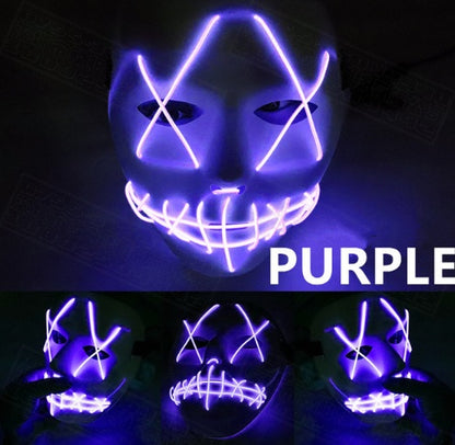 Halloween LED Glowing Full Face Mask for Party and Costume