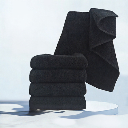 100% cotton black towel