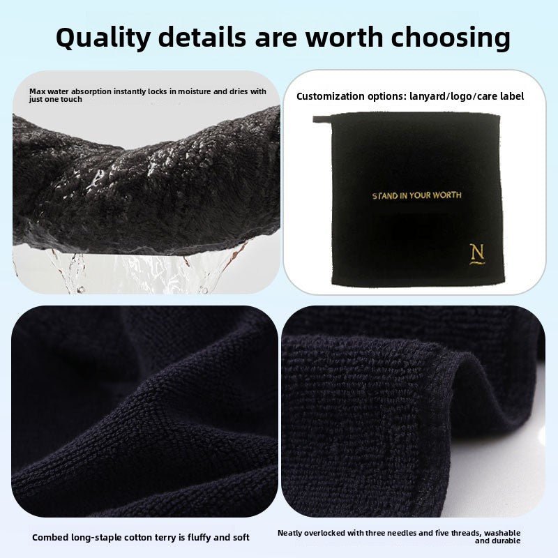 100% cotton black towel