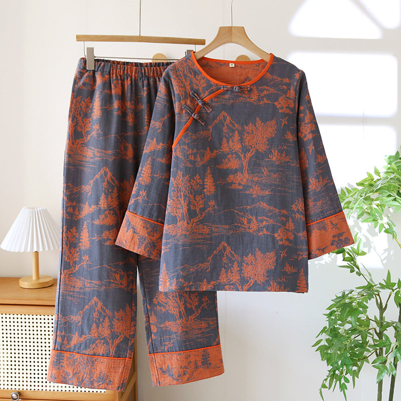 100% Cotton Woven Jacquard Pajamas