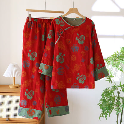 100% Cotton Woven Jacquard Pajamas