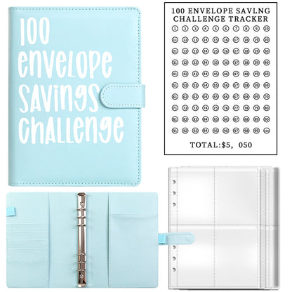 100-day challenge saving money saving book budget loose-leaf book