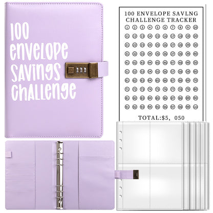 100-day challenge saving money saving book budget loose-leaf book