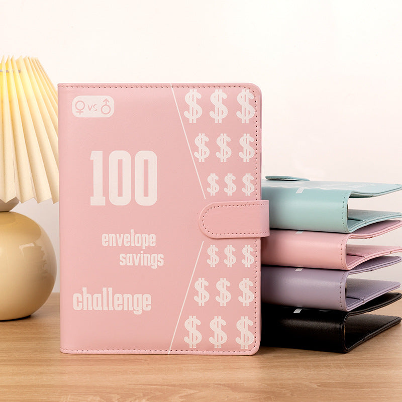 100-day challenge saving money saving book budget loose-leaf book
