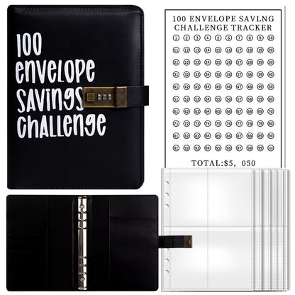 100-day challenge saving money saving book budget loose-leaf book