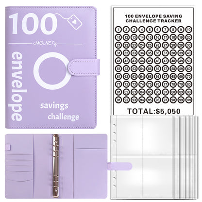 100-day challenge saving money saving book budget loose-leaf book