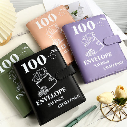 100 Days Savings Challenge Book with Grid Cards