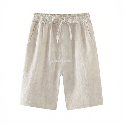 100% Linen Casual Men Shorts