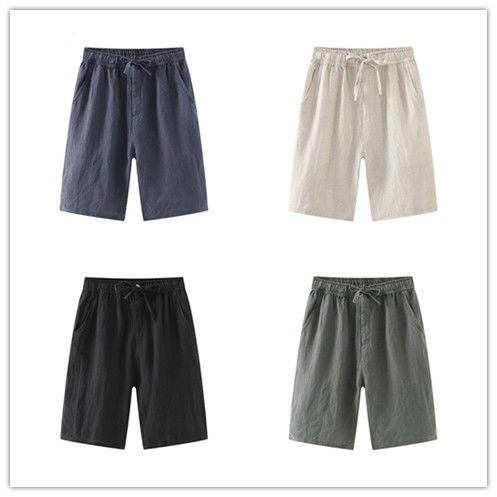 100% Linen Casual Men Shorts
