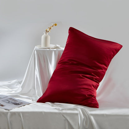 100% Mulberry Silk Double-Sided Silk Pillowcase 22m Pillowcase Amazon Pure Color Silk Embroidered Logo Wholesale