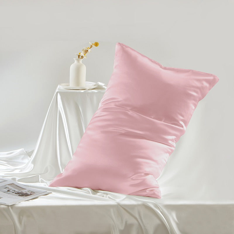 100% Mulberry Silk Double-Sided Silk Pillowcase 22m Pillowcase Amazon Pure Color Silk Embroidered Logo Wholesale