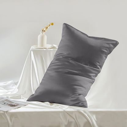100% Mulberry Silk Double-Sided Silk Pillowcase 22m Pillowcase Amazon Pure Color Silk Embroidered Logo Wholesale